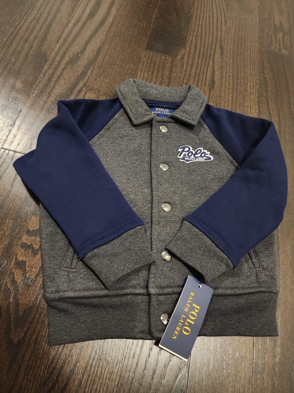 Polo by Ralph Lauren Kids Navy & Gray Snap-Front Jacket